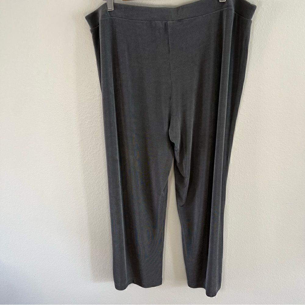 Chicos Travelers pants Silver Shine Gray size 3 (16 XL) Flowy Elastic Waist - Picture 6 of 6